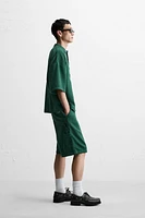 EMBROIDERED BOXY FIT POLO SHIRT