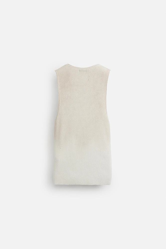 T-SHIRT EN MAILLE IMPRIMÉ SPRAY