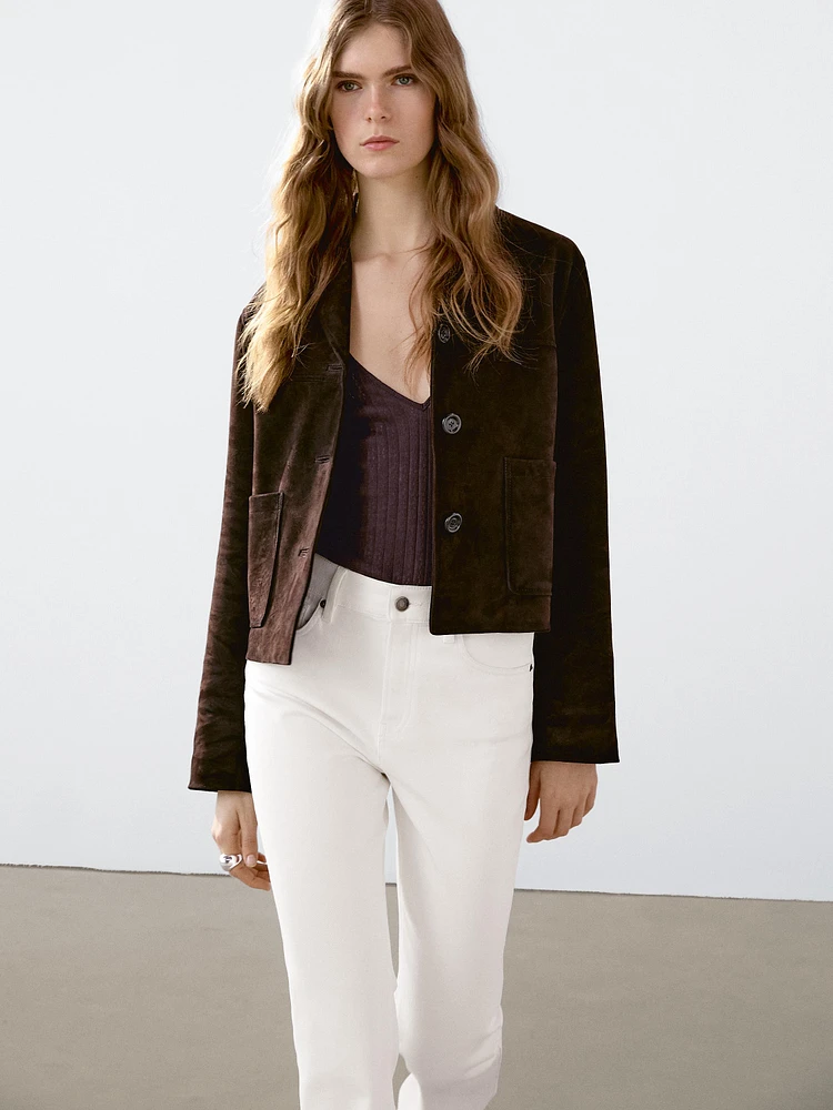 High-waist skinny flared jeans
