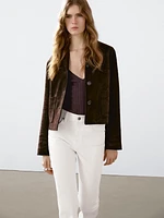 High-waist skinny flared jeans