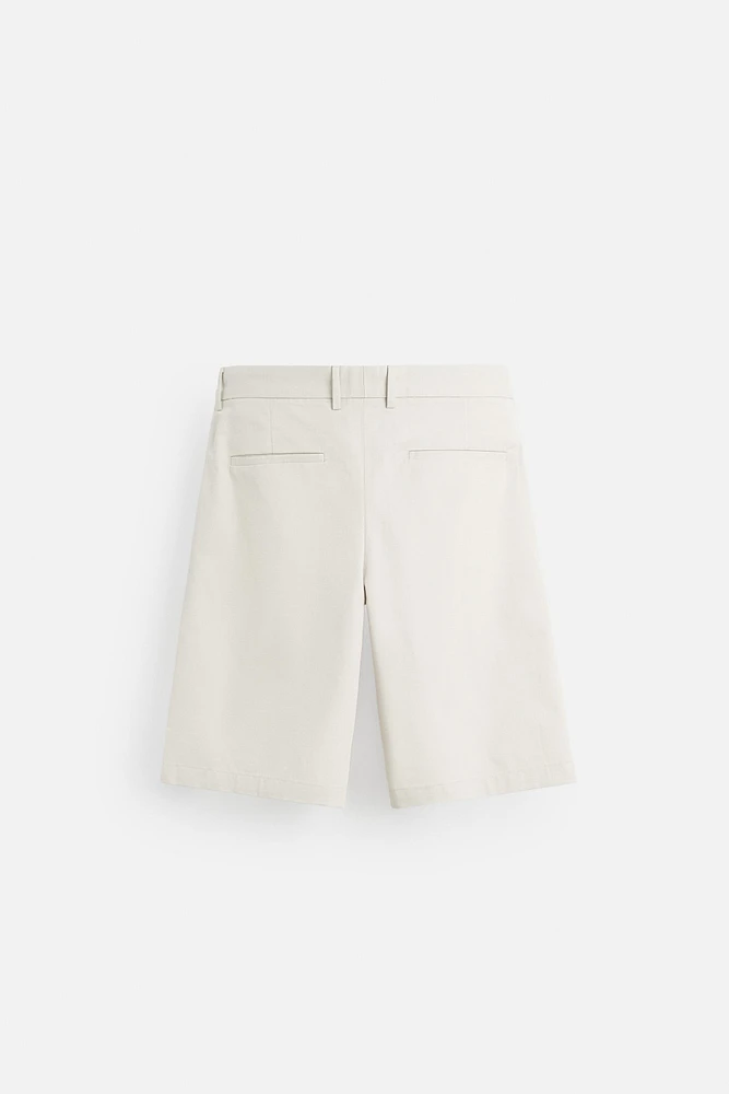BERMUDA COTON - LIN PLIS