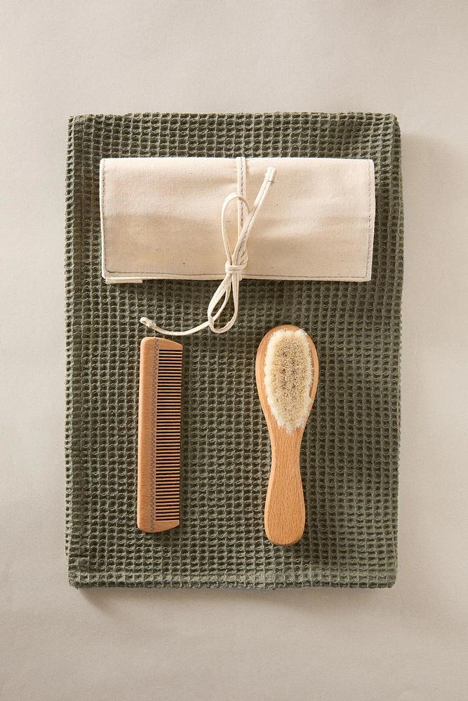 ENSEMBLE BROSSE PEIGNE PETIT CANARD