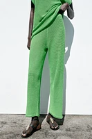 WIDE LEG KNIT PANTS
