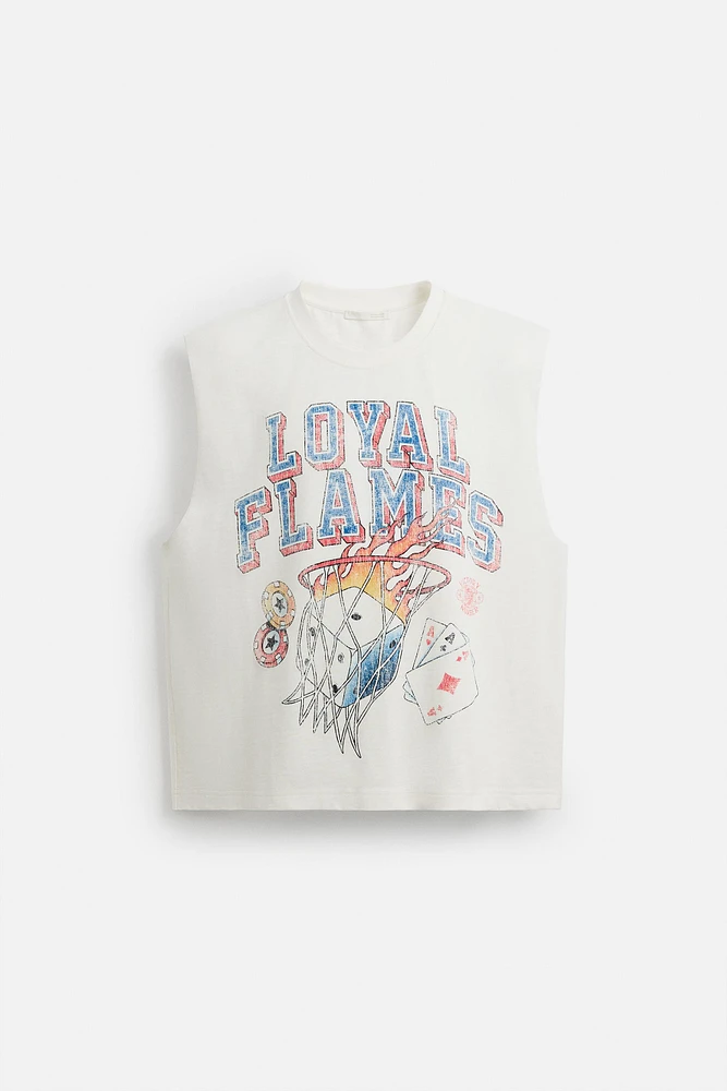 T-SHIRT IMPRIMÉ DÉLAV