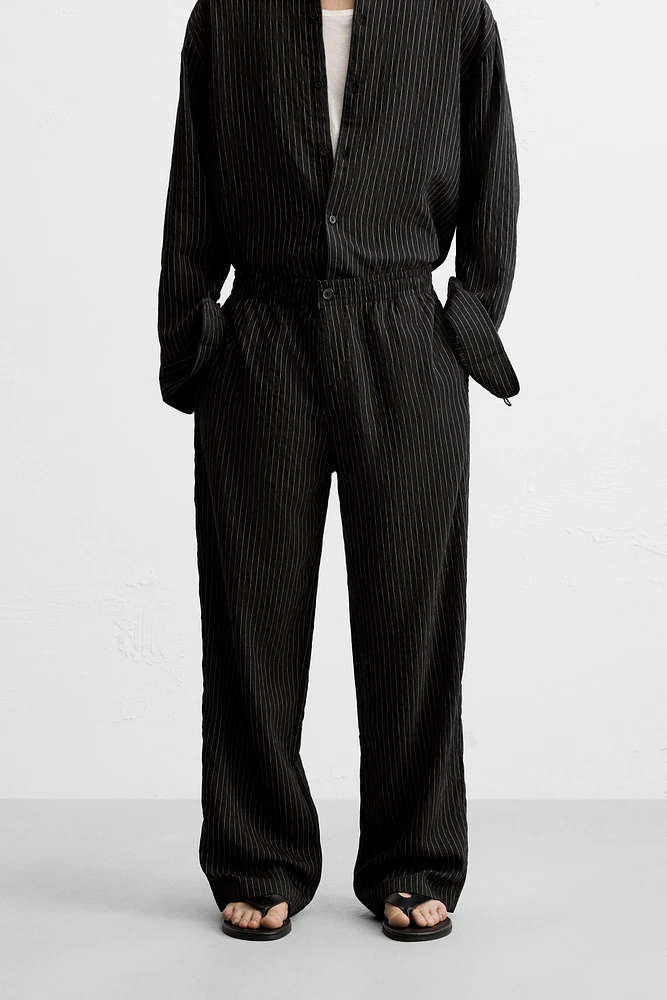 PANTALON FLUIDE À RAYURES