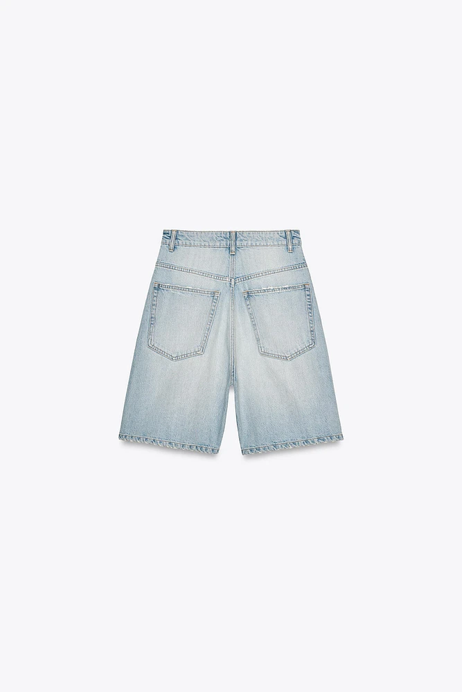 TRF A-LINE MID-RISE DENIM SHORTS
