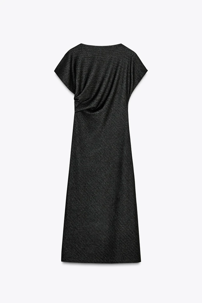 ROBE MI-LONGUE DRAPÉE