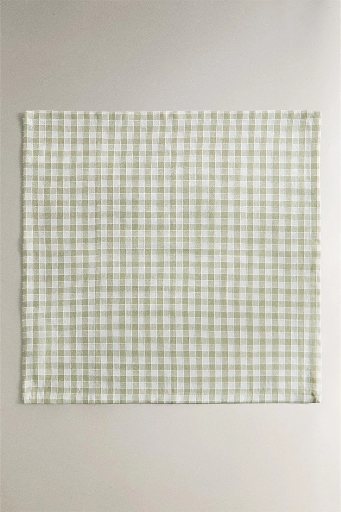 GINGHAM COTTON NAPKINS (SET OF 2)