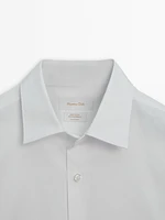 Chemise slim en popeline 100 % coton