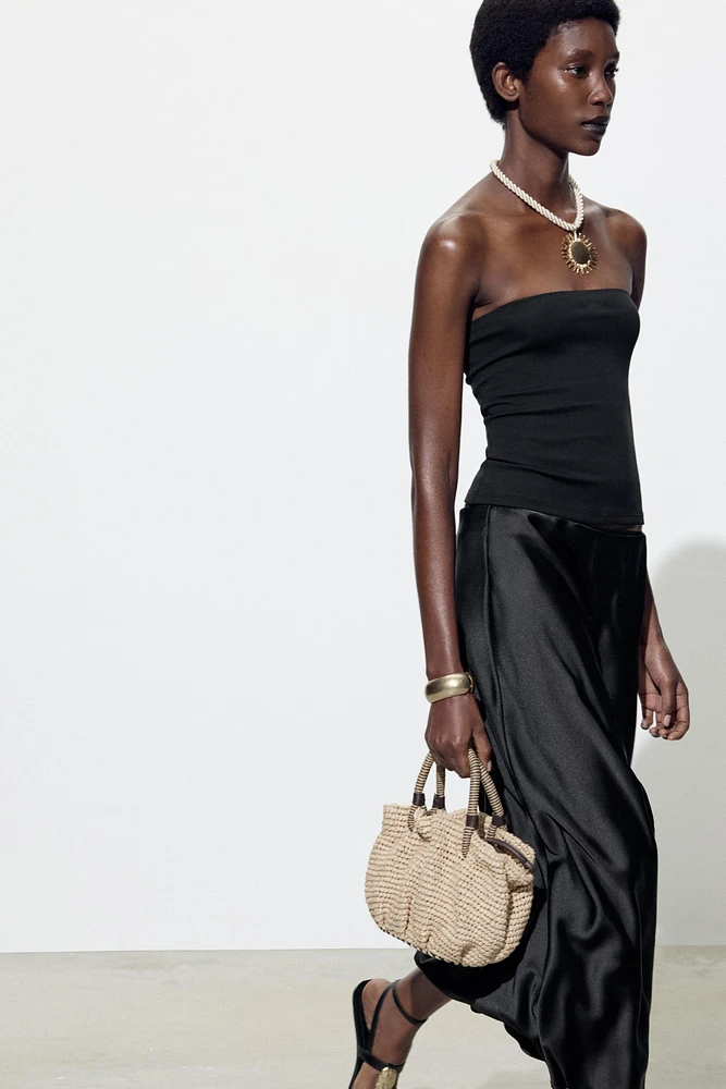 BRAIDED MINI BUCKET BAG