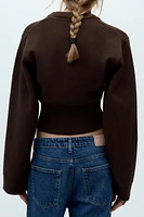 BASIC KNIT WIDE SLEEVE SWEATER