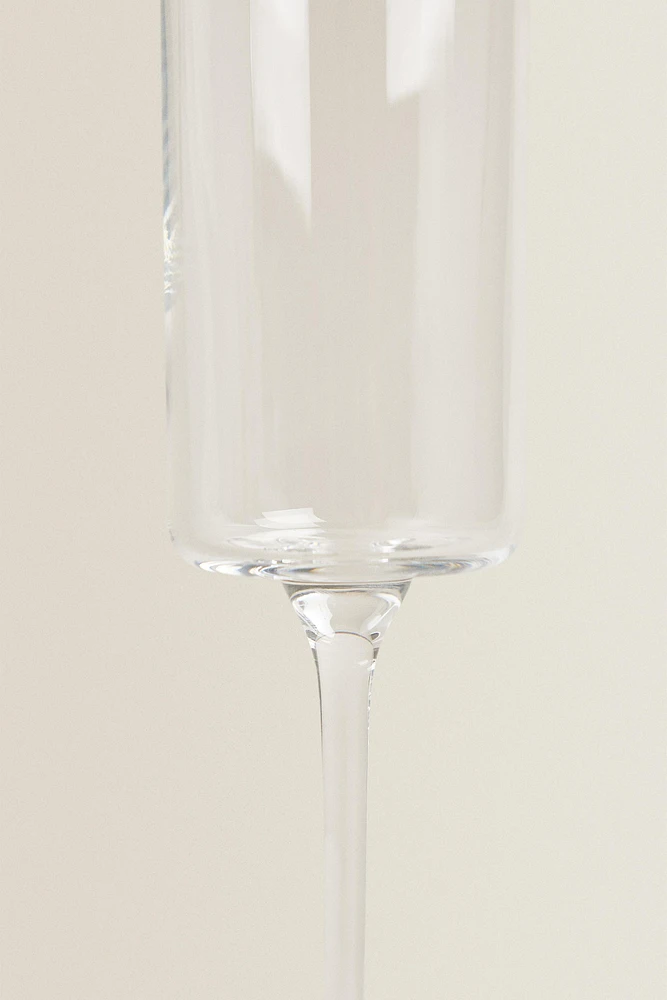 STRAIGHT CRYSTALLINE FLUTE GLASS