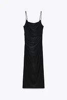 RUCHED MIDI DRESS