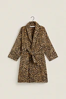 (400 GXM²) LEOPARD JACQUARD BATHROBE