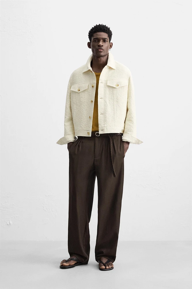 VESTE JACQUARD TEXTURÉE