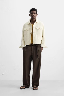 VESTE JACQUARD TEXTURÉE
