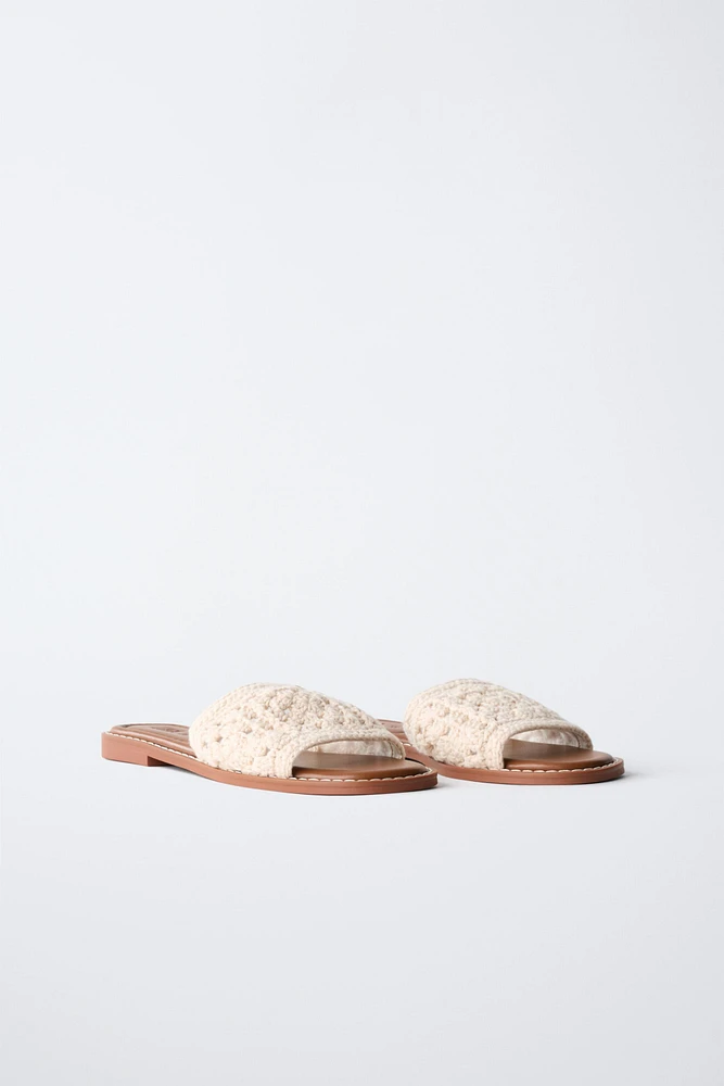 SANDALES PLATES CROCHET