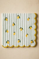 LOT SERVIETTES DE TABLE PAPIER CITRONS (LOT DE 20)