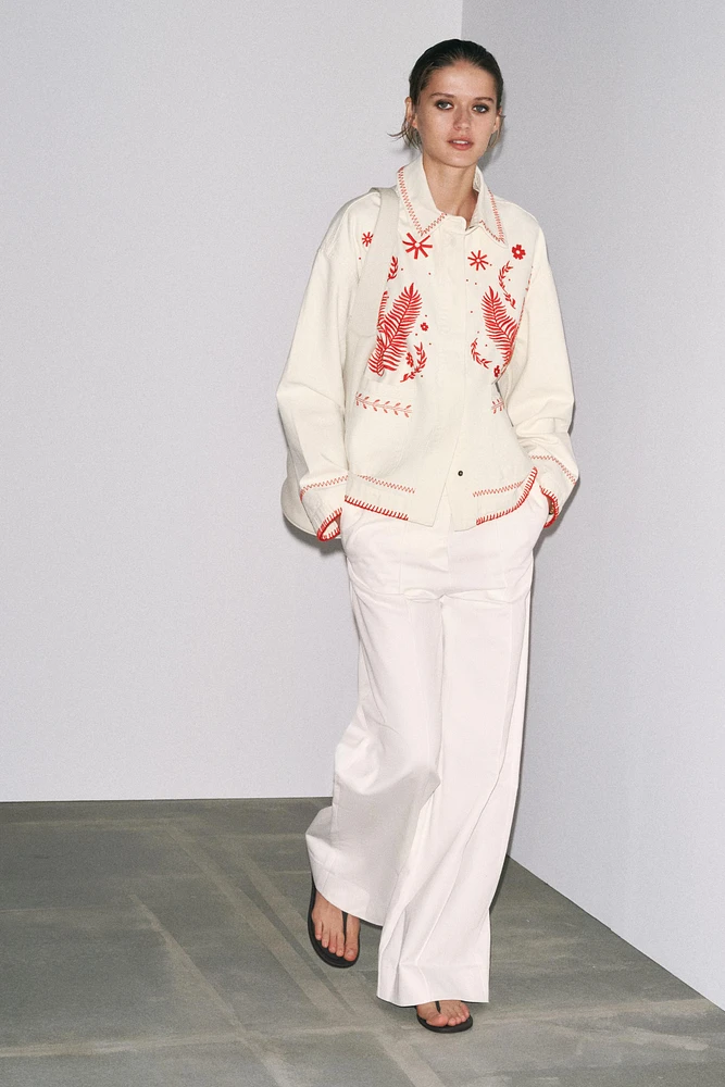 ZW COLLECTION EMBROIDERED OVERSHIRT