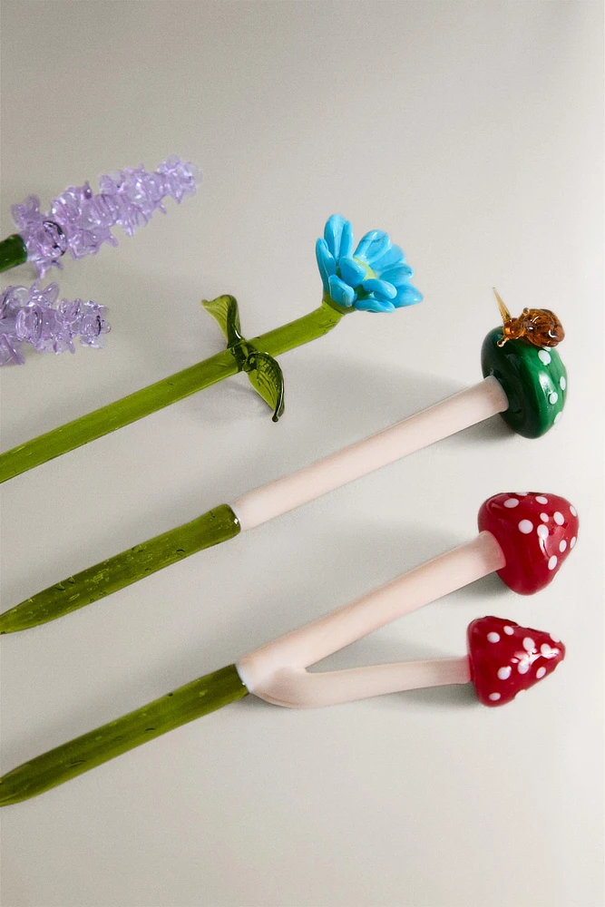 LOT ACCESSOIRES DÉCORATIFS BOROSILICATE JARDIN (LOT DE 4)