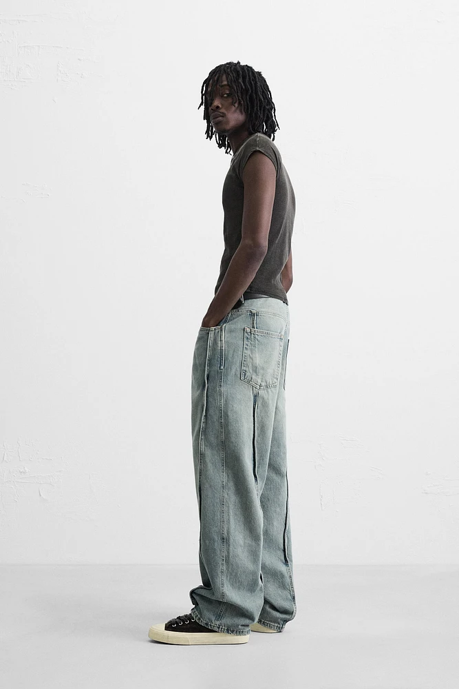 JEAN BAGGY À COUTURES