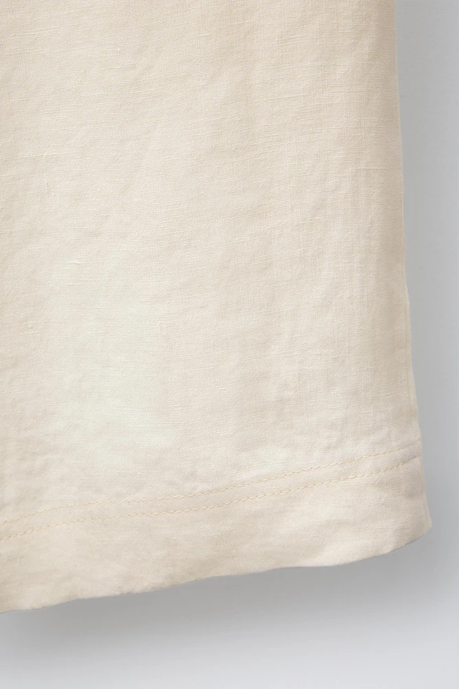100% LINEN WIDE LEG PANTS