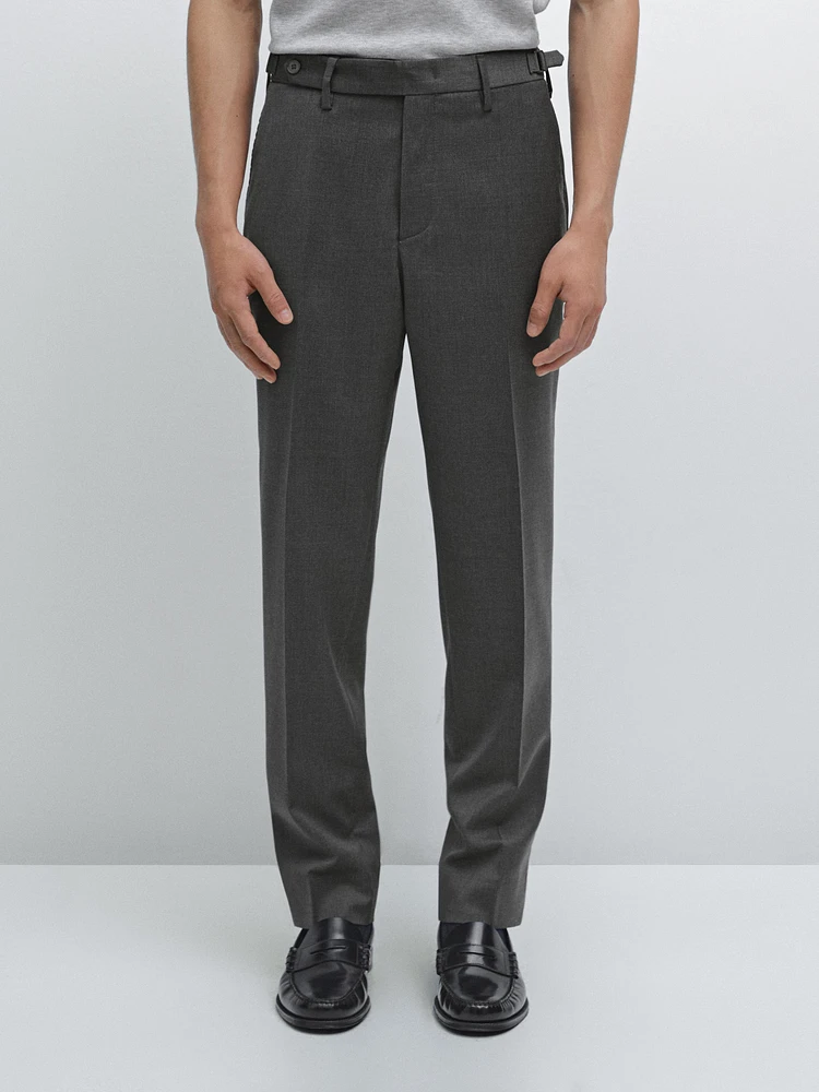 Wool blend smart trousers