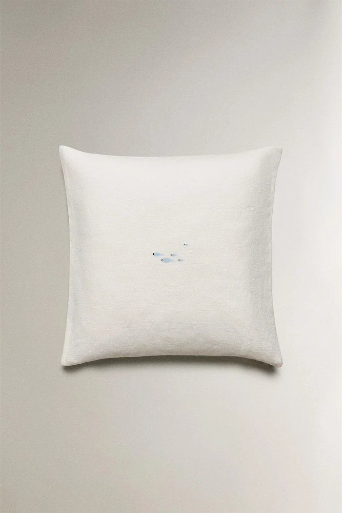 HOUSSE DE COUSSIN POISSON