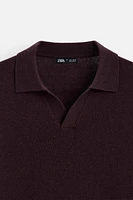 WOOL KNIT POLO