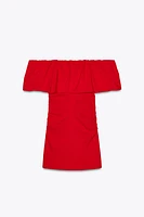 ROBE COURTE À VOLANT