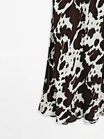 Robe midi nuisette à imprimé animal