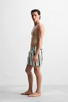 STRIPED MID-LENGTH SWIMSUIT