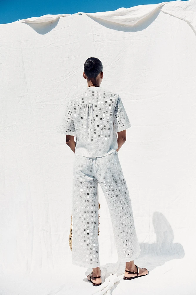 OPENWORK EMBROIDERY CULOTTES