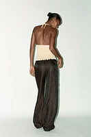 PANTALON SEMI-TRANSPARENT FROISSÉ