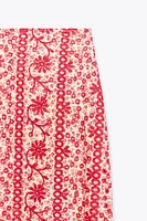 JUPE MIDI BRODERIES PERFORÉES