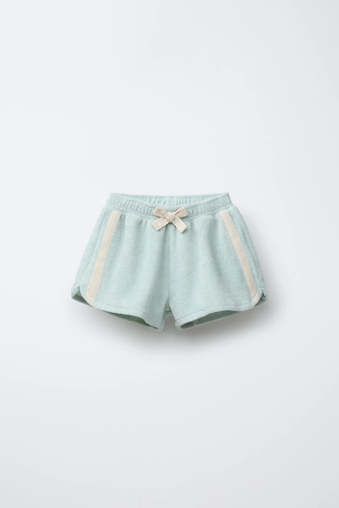 SIDE STRIPE TERRY SHORTS