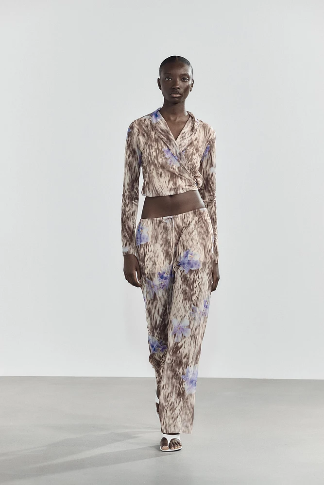 TOP CROISÉ TULLE IMPRIMÉ