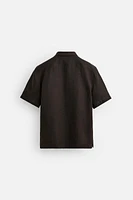 CHEMISE 100 % LIN À POCHES