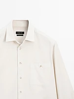 Regular fit 100% cotton twill shirt