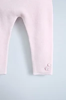 PANTALON EN MAILLE À FLEURS
