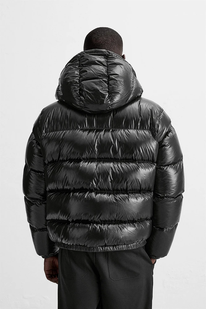 BLOUSON EN DUVET 100 % PLUMES