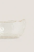 GLASS SALAD BOWL WITH RIM