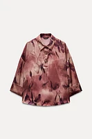 PRINTED SATIN SHIRT