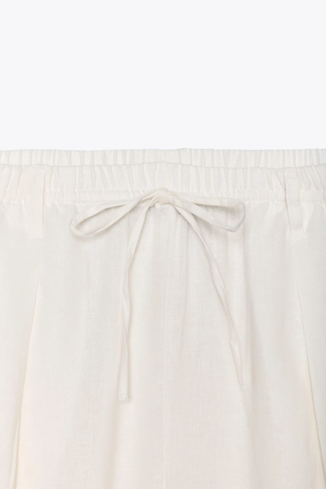 PANTALON PALAZZO EN LIN