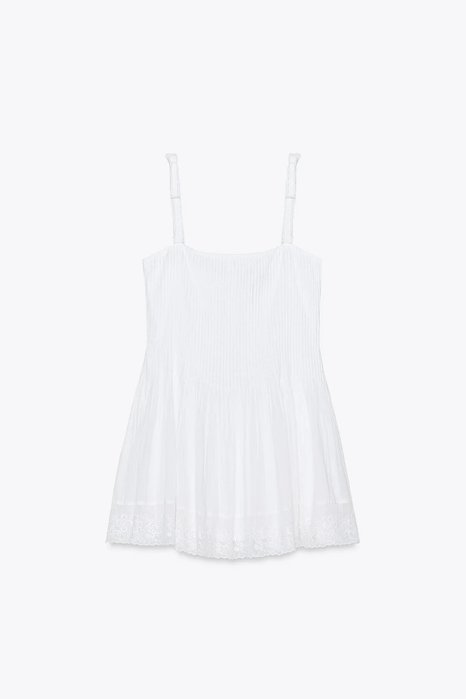 ROBE COURTE EN POPELINE