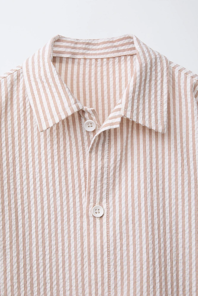 SEERSUCKER STRIPED SHIRT