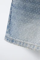 SHORT EN DENIM STRASS