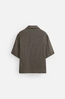 OPEN KNIT POLO SHIRT