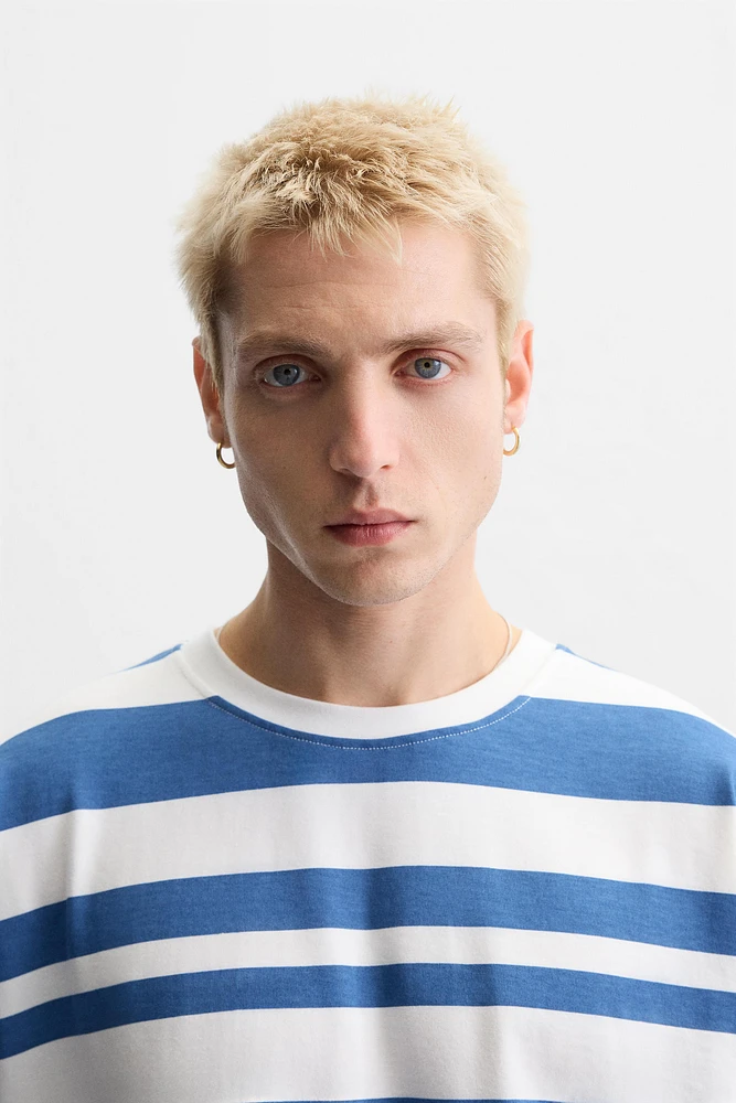 NUMBER STRIPED T-SHIRT