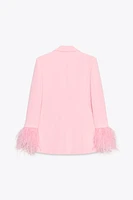 BLAZER MANCHES PLUMES